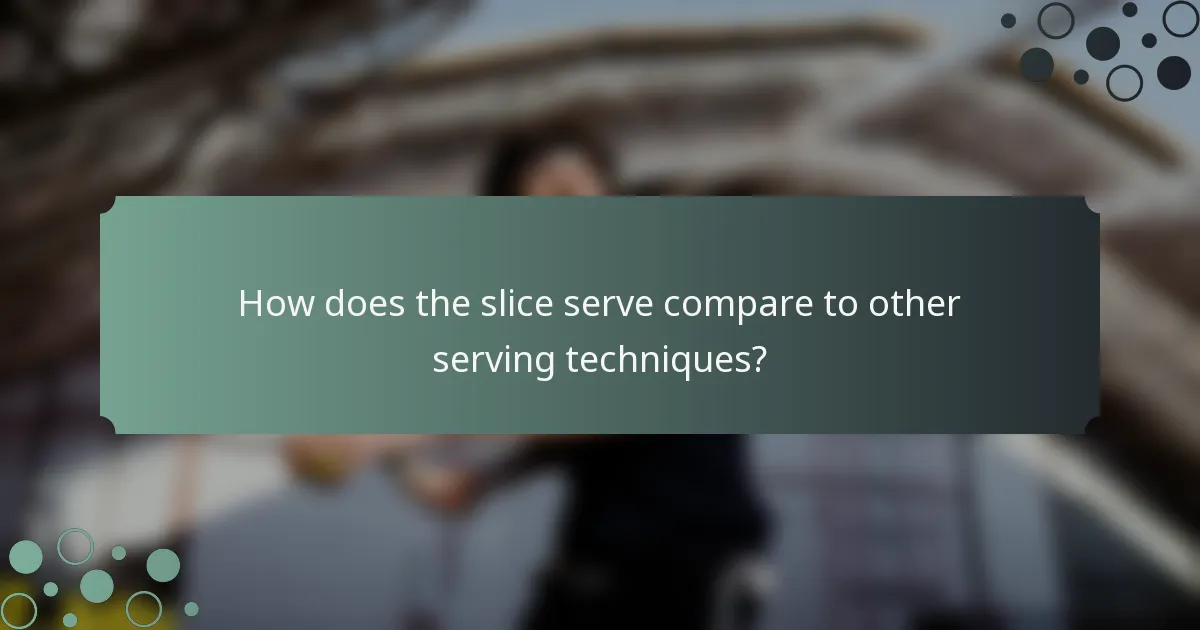 How does the slice serve compare to other serving techniques?